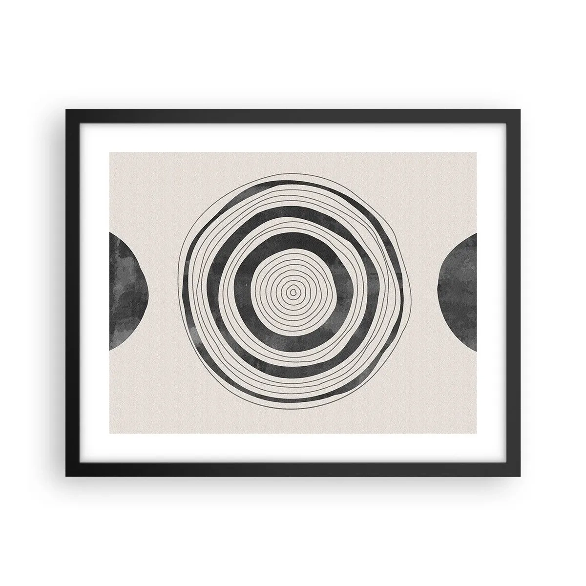 Affiche dans un cadre noir - Poster - Ce qui est important c'est ce qu'il y a entre les deux - 50x40 cm