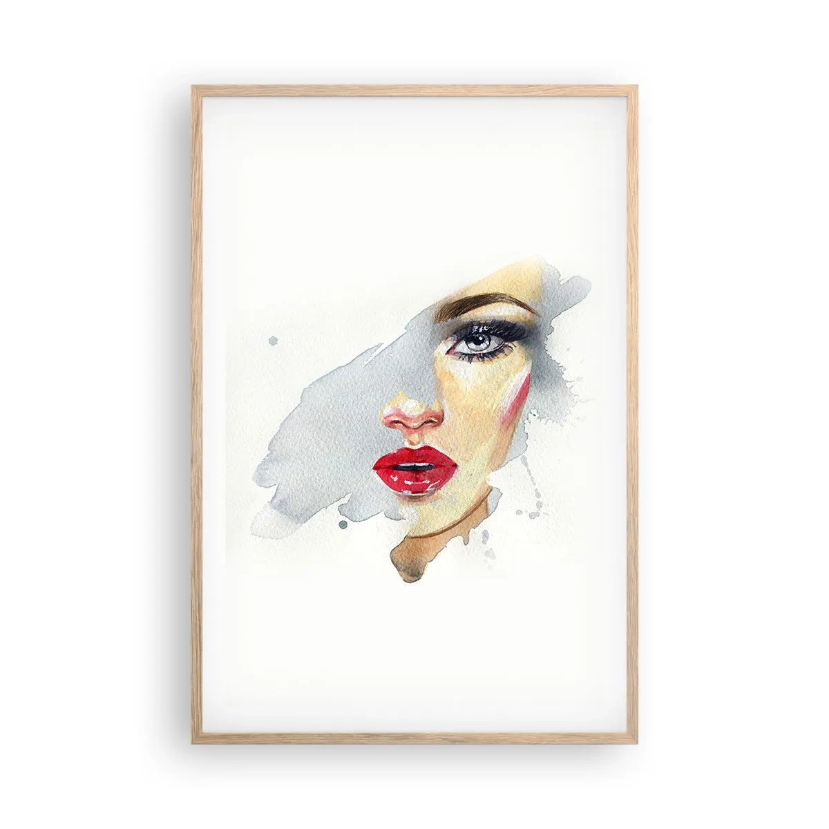 Affiche dans un chêne clair - Poster - Reflet dans une goutte d'eau - 61x91 cm