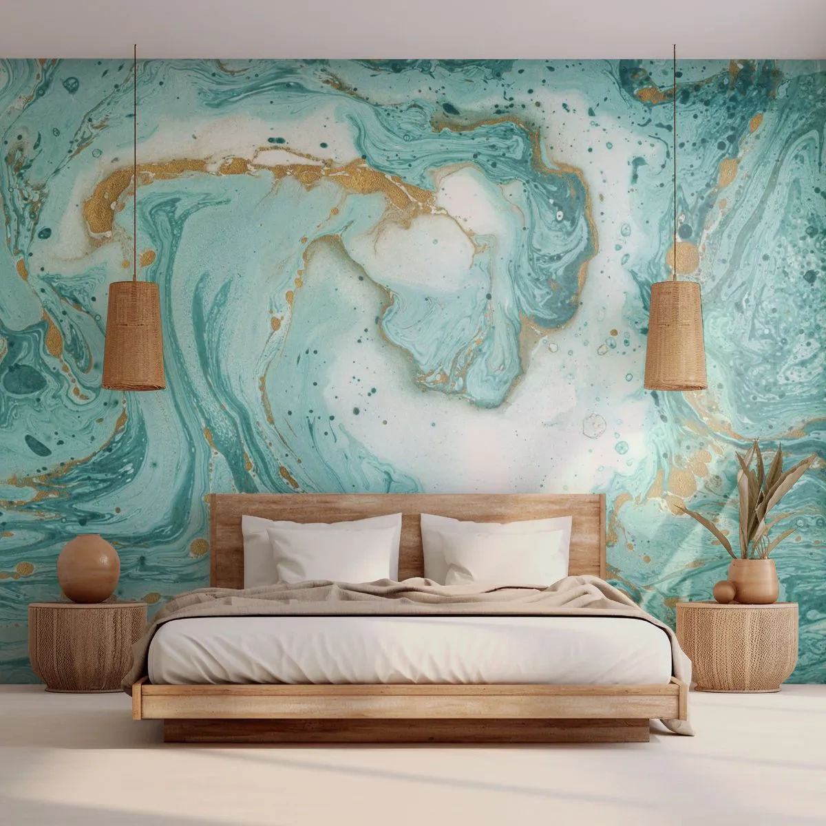 Papier Peint Autocollant Deluxe Sticker - Sous la grande vague de l'ère Edo - Abstraction, Morceau, Graphique - 250x175 cm