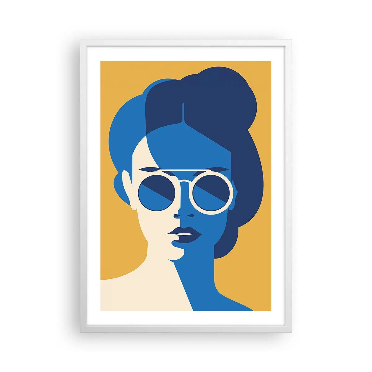 Affiche dans un cadre blanc - Poster - Look de vacances - 50x70 cm