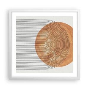 Affiche dans un cadre blanc - Poster - Composition solaire - 50x50 cm