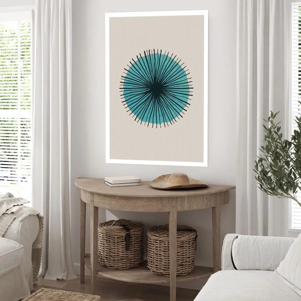 Affiche - Poster - Rayonnant dans l'azur - 40x50 cm
