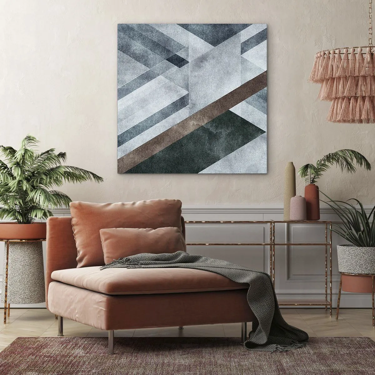 Impression sur toile - Image sur toile - Élégance sophistiquée de la géométrie - 30x30 cm