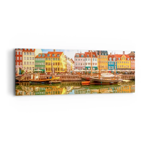 Impression sur toile - Image sur toile - Aussi lisse qu'un miroir au-dessus de l'eau - 90x30 cm