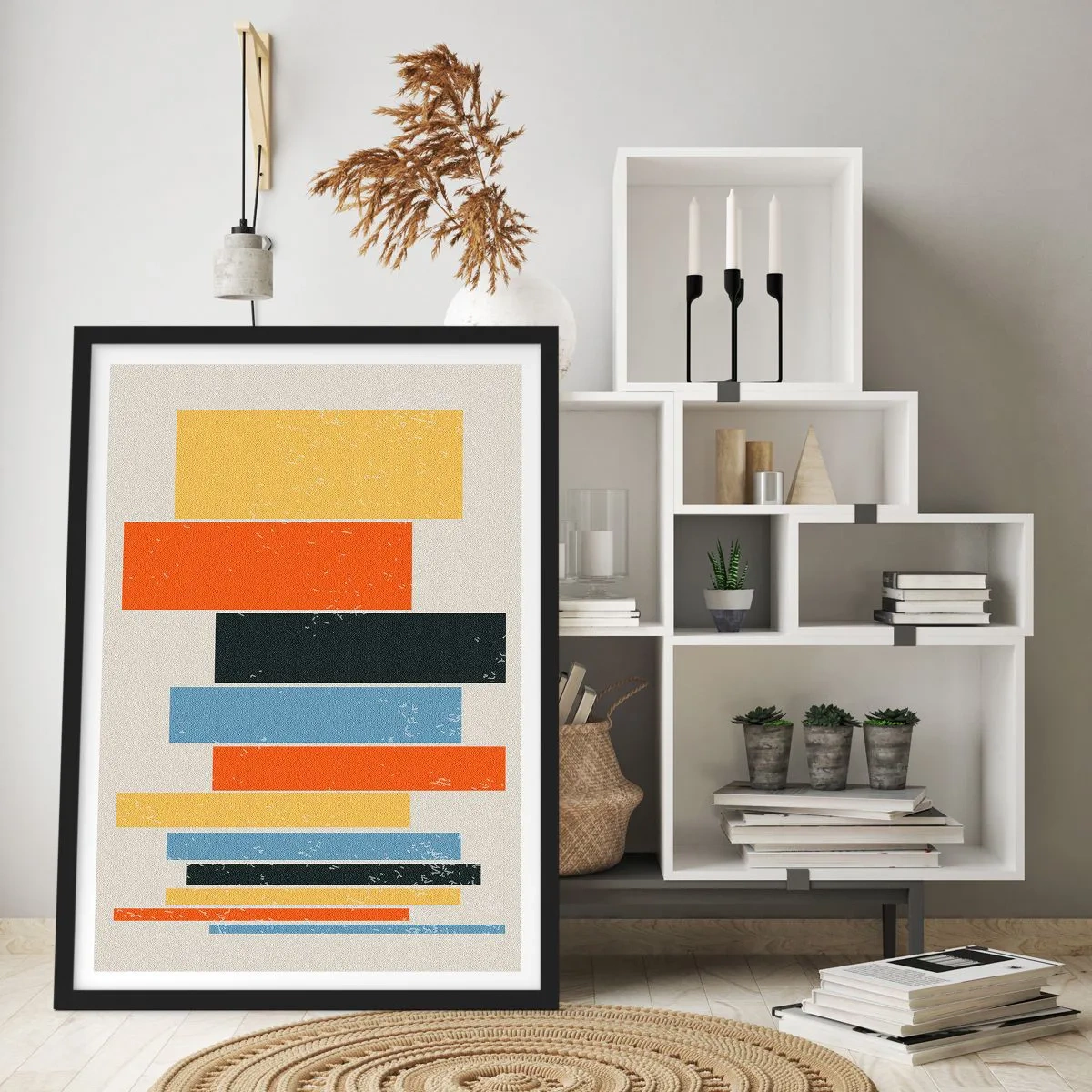 Affiche dans un cadre noir - Poster - Notation musicale - 40x50 cm