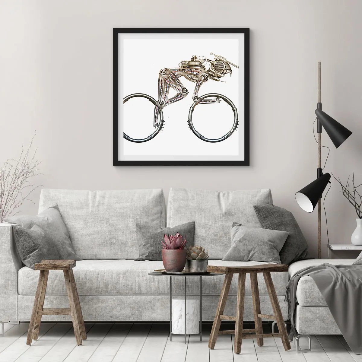 Affiche dans un cadre noir - Poster - Machine exceptionnelle - 40x40 cm