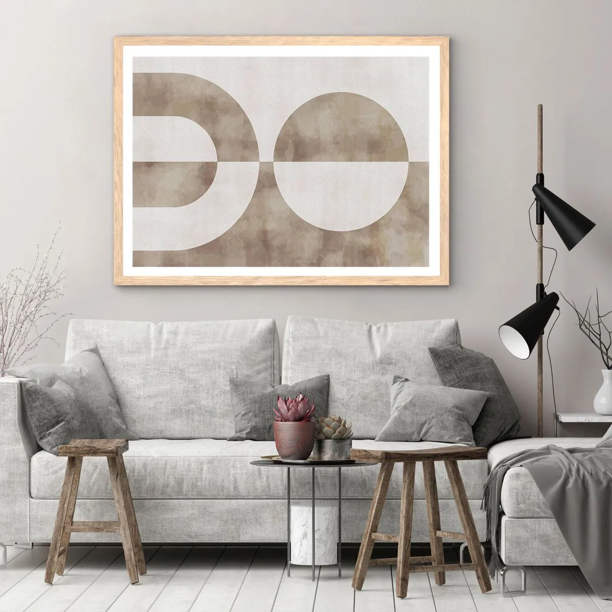 Affiche dans un chêne clair - Poster - Similitudes et différences - 100x70 cm