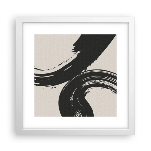 Affiche dans un cadre blanc - Poster - Balayage circulaire - 30x30 cm