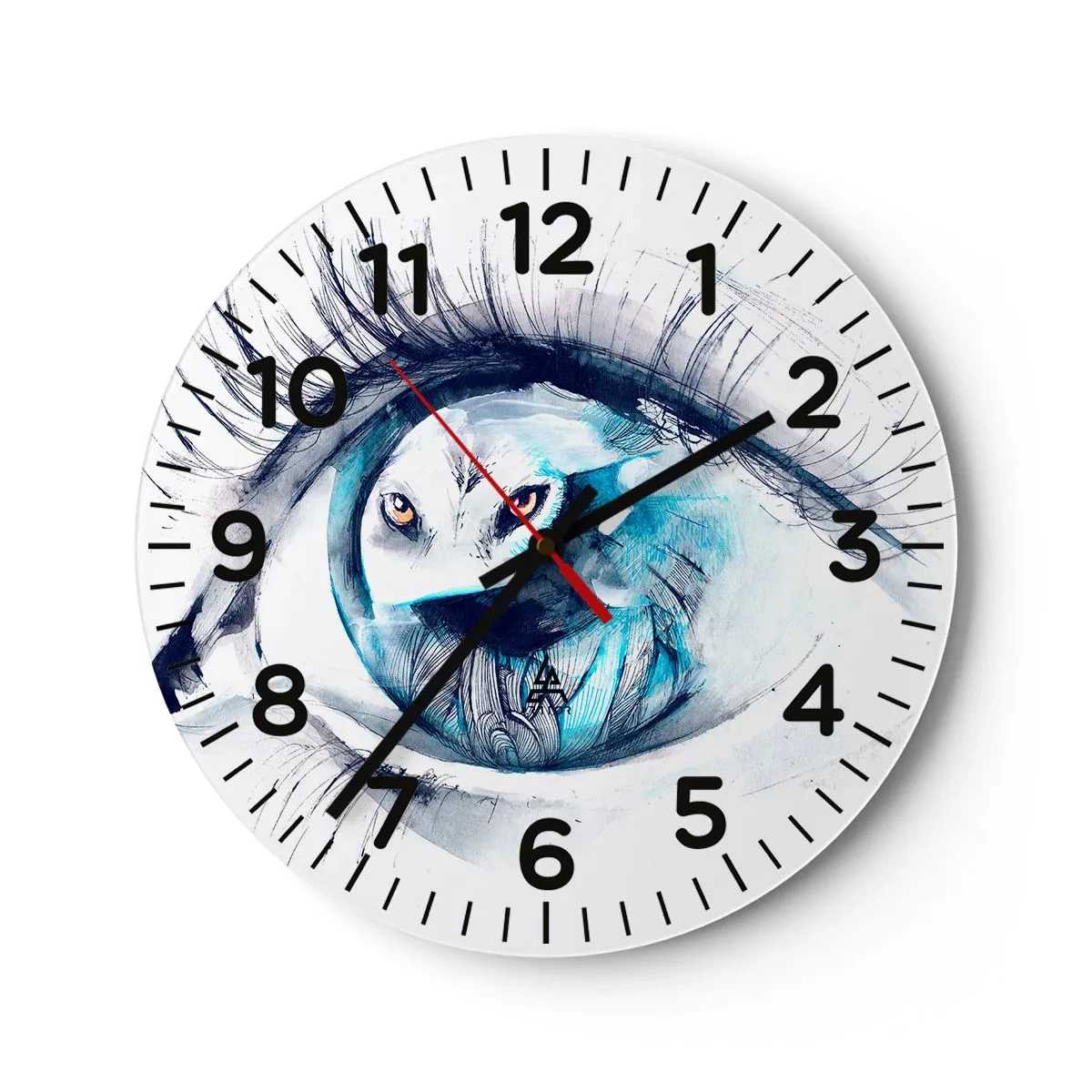 Horloge murale - Pendule murale - Face à face avec la nature sauvage - 30x30 cm
