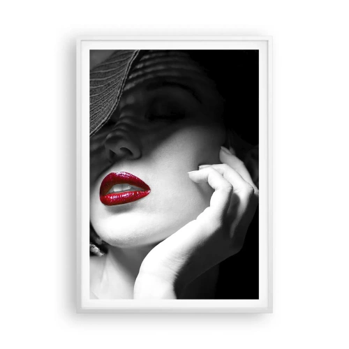 Affiche dans un cadre blanc - Poster - Étude écarlate - 70x100 cm