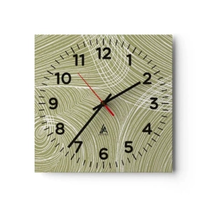 Horloge murale - Pendule murale - Abstraction complexe de blanc - 30x30 cm
