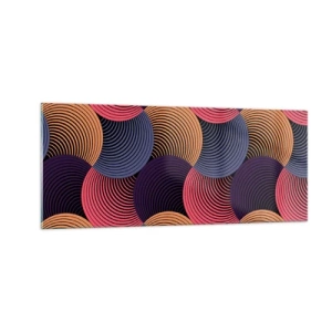 Impression sur verre - Image sur verre - Dans un rythme circulaire - 100x40 cm