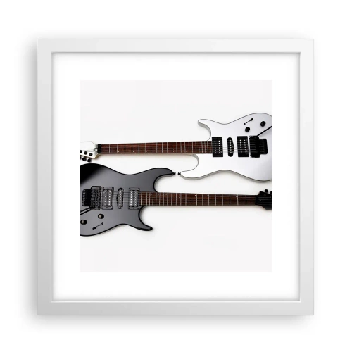 Affiche dans un cadre blanc - Poster - Harmonie des formes - 30x30 cm
