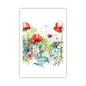 Affiche - Poster - Prairie de fleurs en mai - 61x91 cm