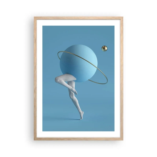 Affiche dans un chêne clair - Poster - Et les planètes deviennent folles - 50x70 cm