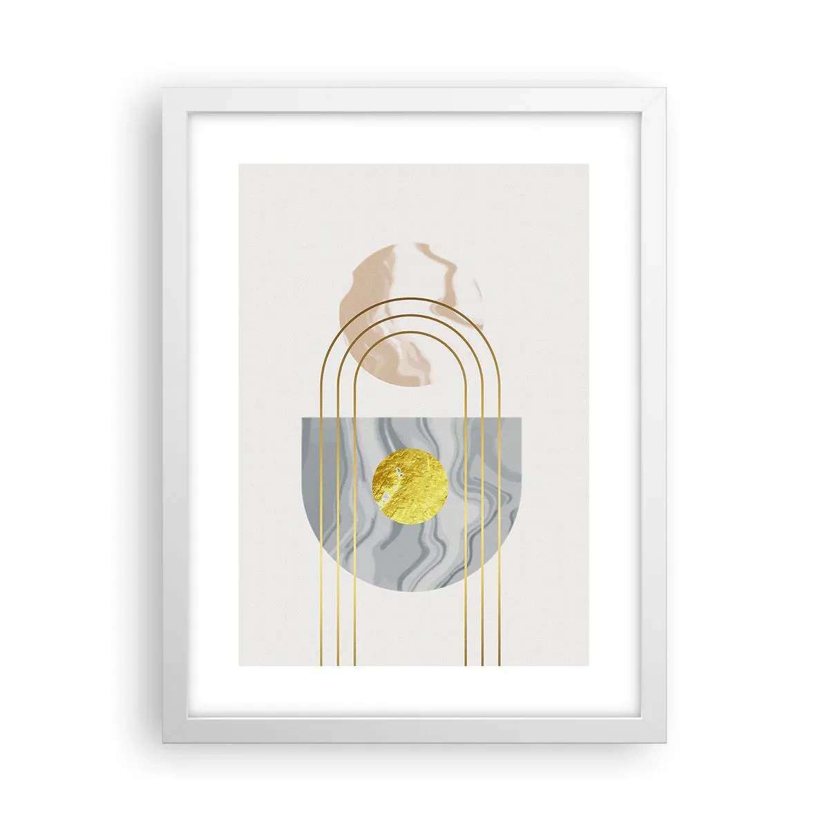 Affiche dans un cadre blanc - Poster - Clareté et brillance - 30x40 cm