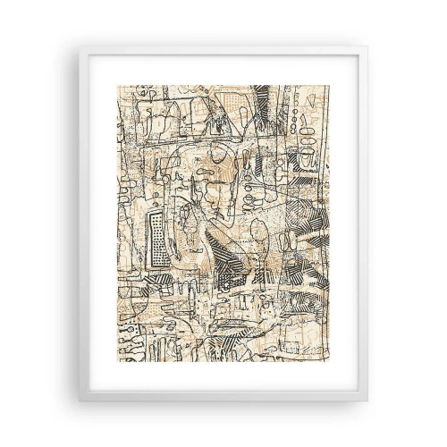 Affiche dans un cadre blanc - Poster - Il attend d'être décodé - 40x50 cm