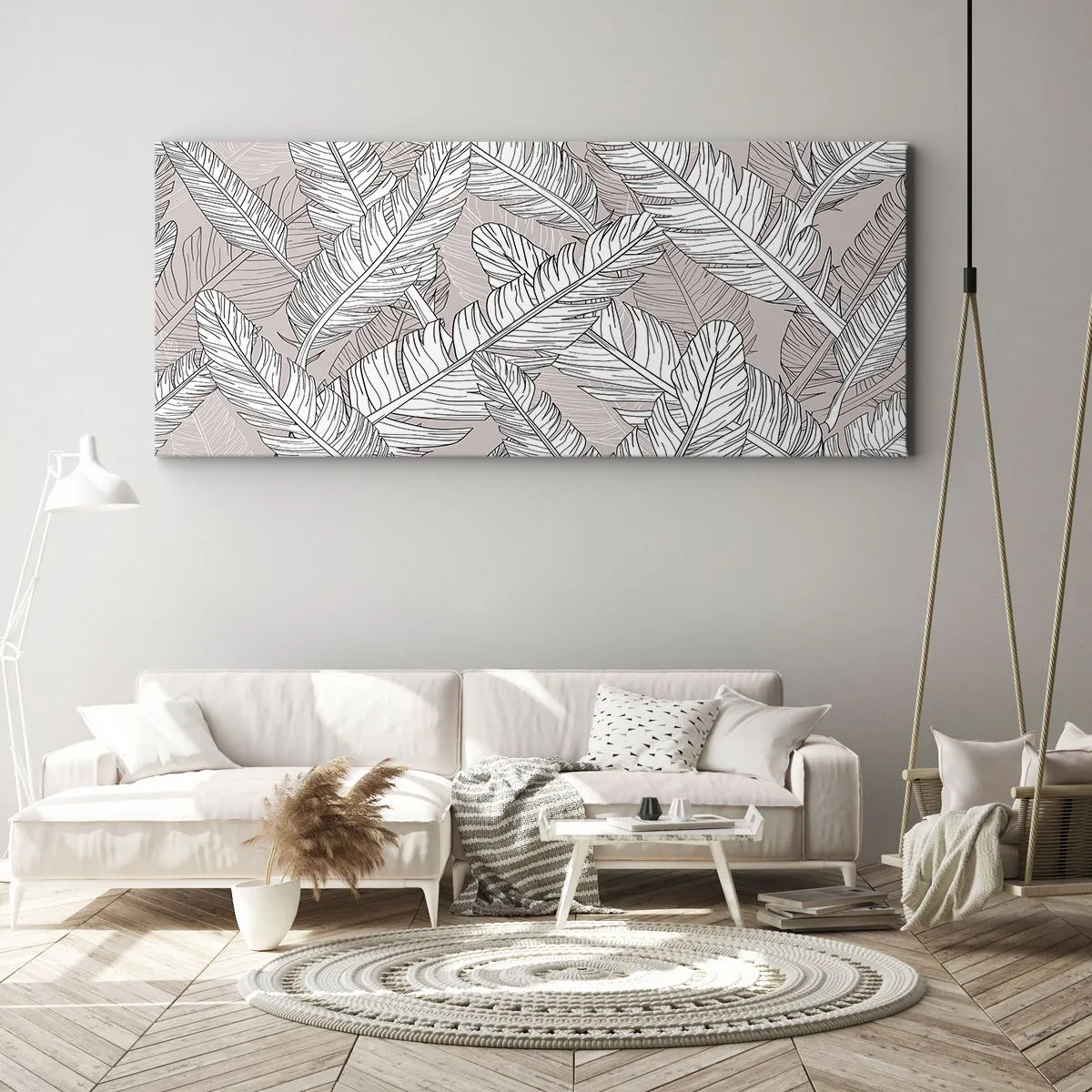 Impression sur toile - Image sur toile - Un tourbillon de plumes - 90x30 cm