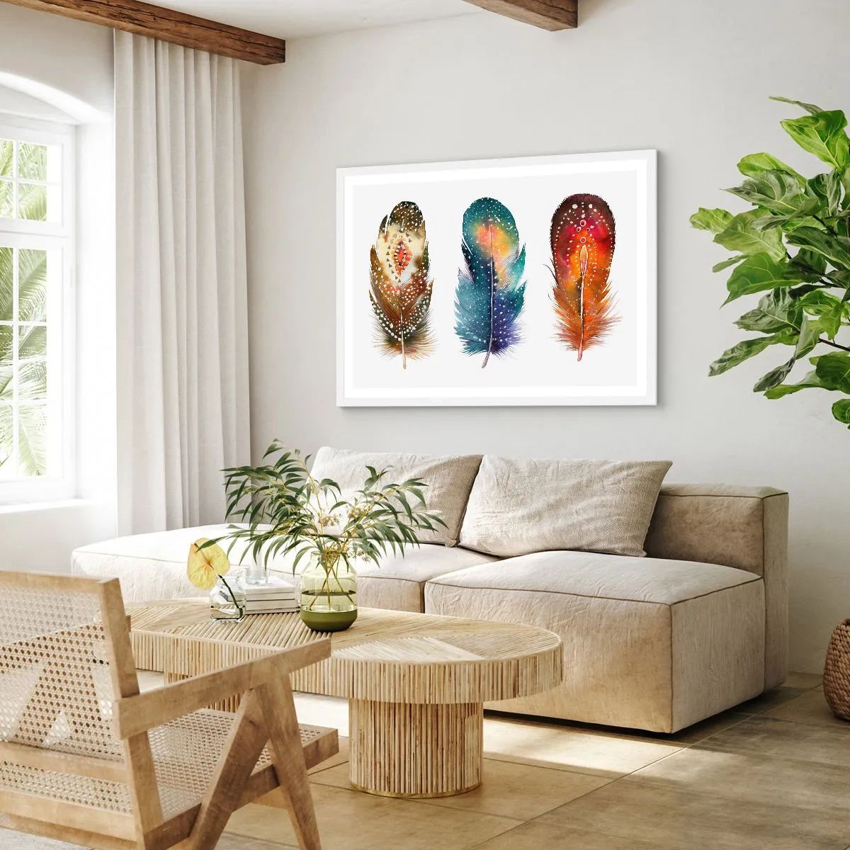 Affiche dans un cadre blanc - Poster - Rituels, cérémonies, secrets - 100x70 cm