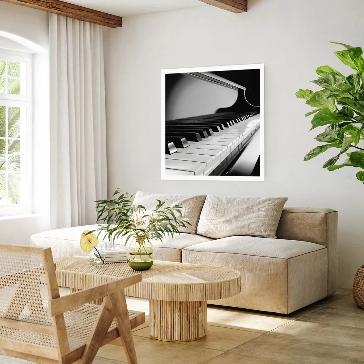 Affiche - Poster - Harmonie des formes et des couleurs - 40x40 cm