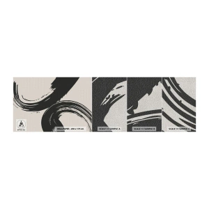 Échantillon de Papier Peint Premium Canvas - Balayage circulaire - Morceau, Brosse, Minimalisme - 100x30 cm