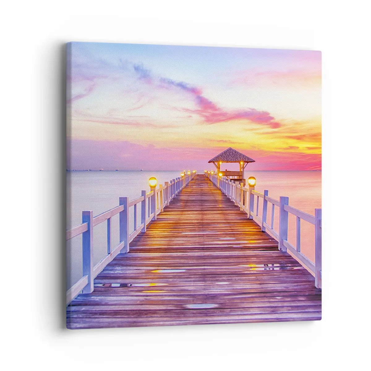 Impression sur toile - Image sur toile - Le silence lilas-doré du soir - 40x40 cm