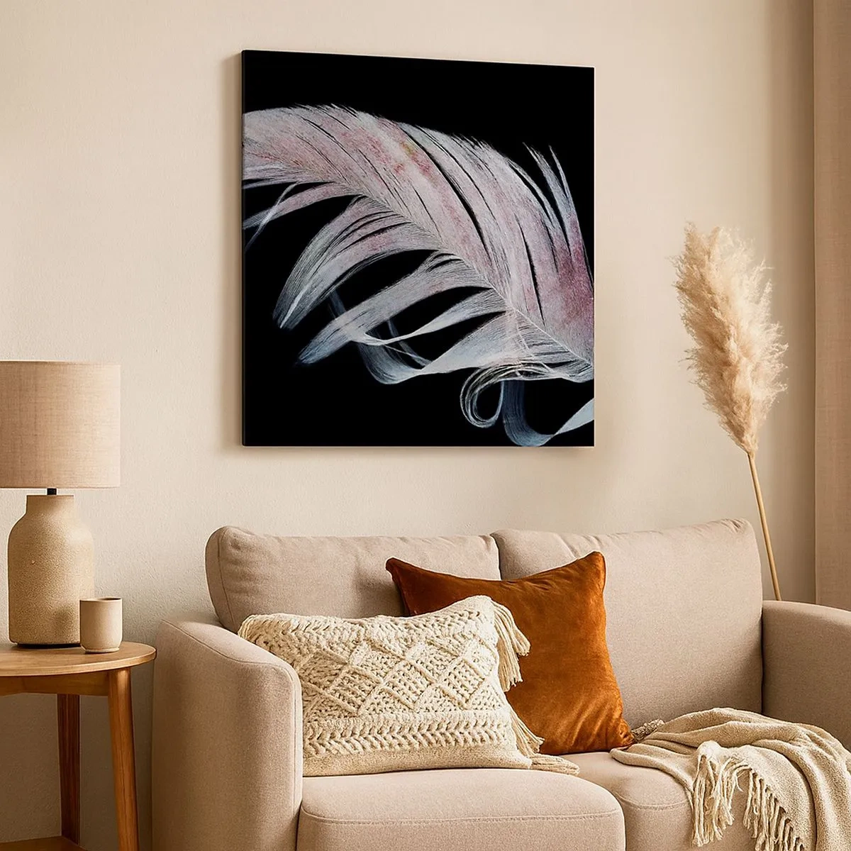 Impression sur toile - Image sur toile - Pensez au toucher - 30x30 cm