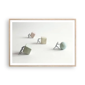 Affiche dans un chêne clair - Poster - Rien que la vie - 100x70 cm