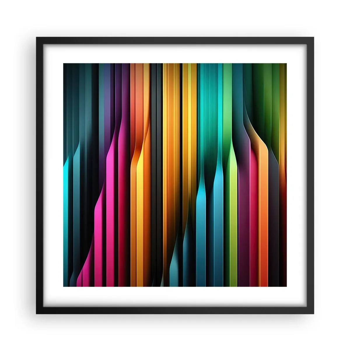 Affiche dans un cadre noir - Poster - Un organe de lumière - 50x50 cm