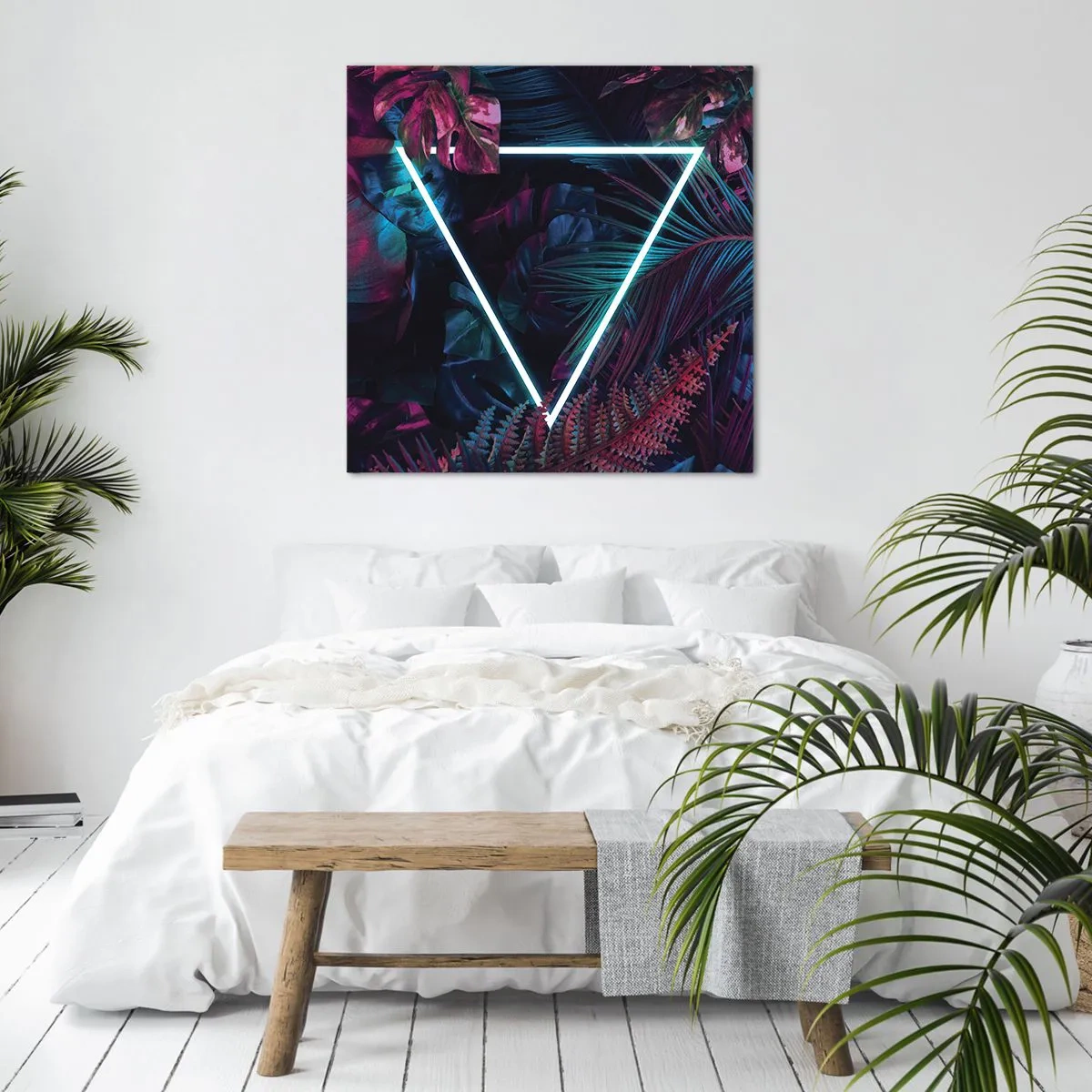 Impression sur toile - Image sur toile - Jardin de style disco - 70x70 cm