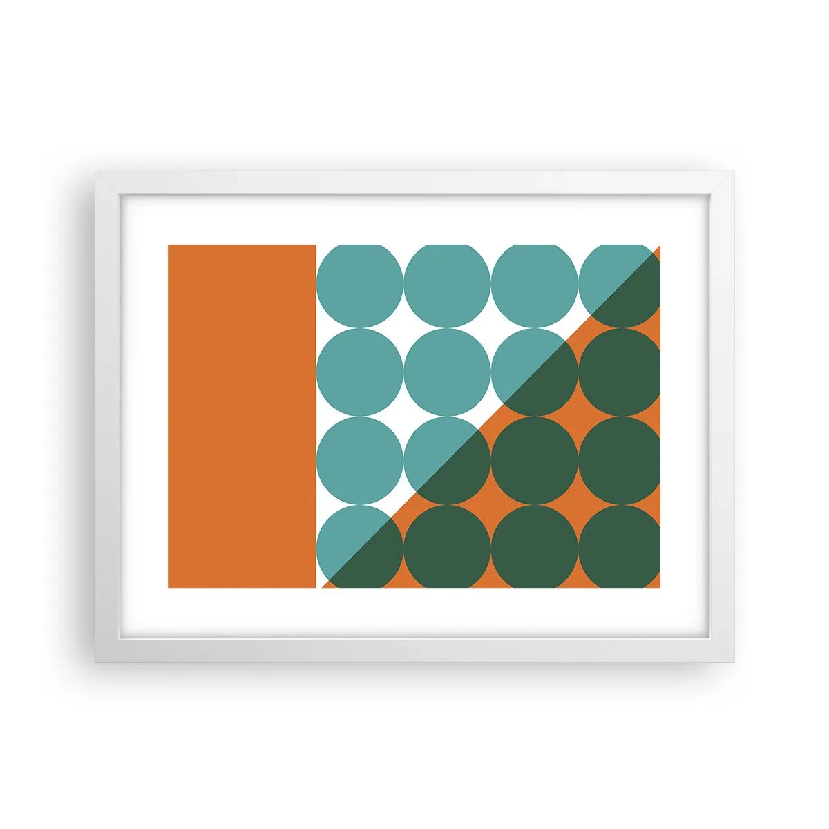 Affiche dans un cadre blanc - Poster - En haut et en diagonale - 40x30 cm