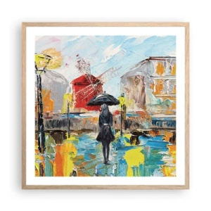 Affiche dans un chêne clair - Poster - Légende parisienne - 60x60 cm