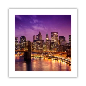 Affiche - Poster - Manhathann or violet - 40x40 cm