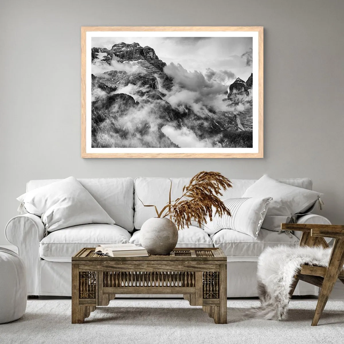 Affiche dans un chêne clair - Poster - Belle et cruelle - 50x40 cm