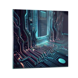 Impression sur verre - Image sur verre - Je pense comme ça… - 70x70 cm