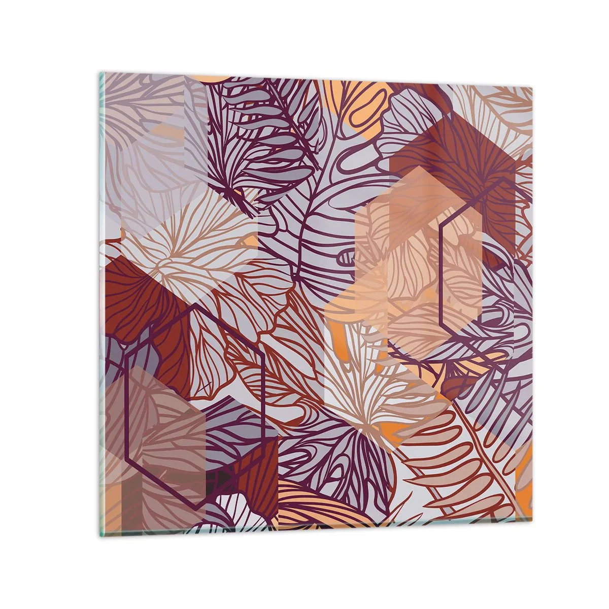 Impression sur verre - Image sur verre - Relation impossible entre la géométrie et la nature - 40x40 cm