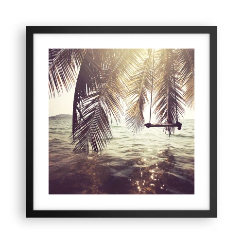 Affiche dans un cadre noir - Poster - Vous pouvez vous balancer dans les nuages ​​à volonté - 40x40 cm