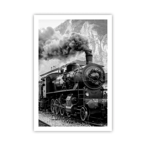 Affiche - Poster - Attend à la gare... - 61x91 cm