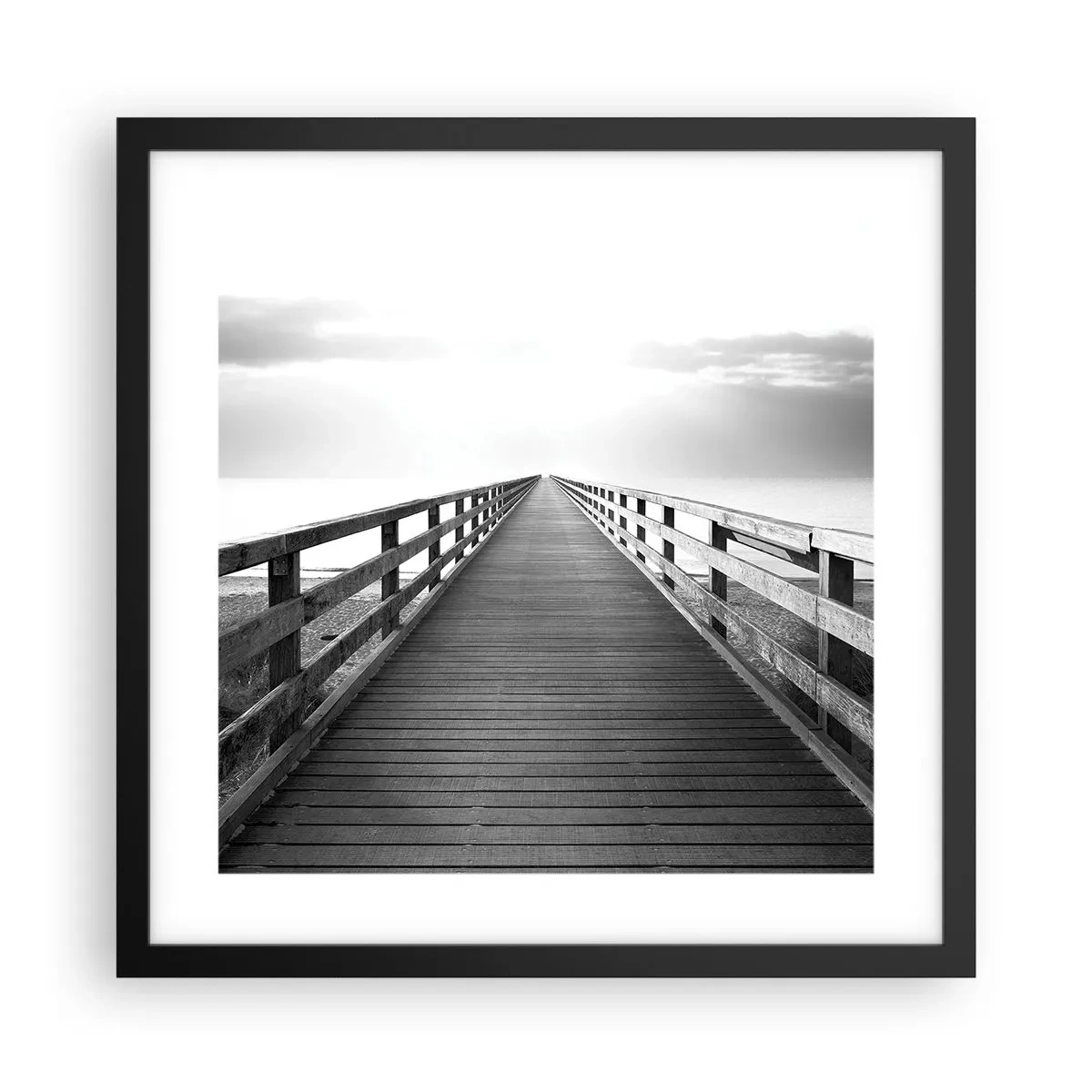 Affiche dans un cadre noir - Poster - A perte de vue... - 40x40 cm