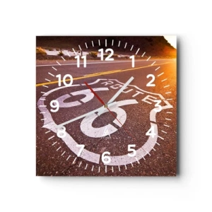 Horloge murale - Pendule murale - Célèbre Route 66 - 30x30 cm
