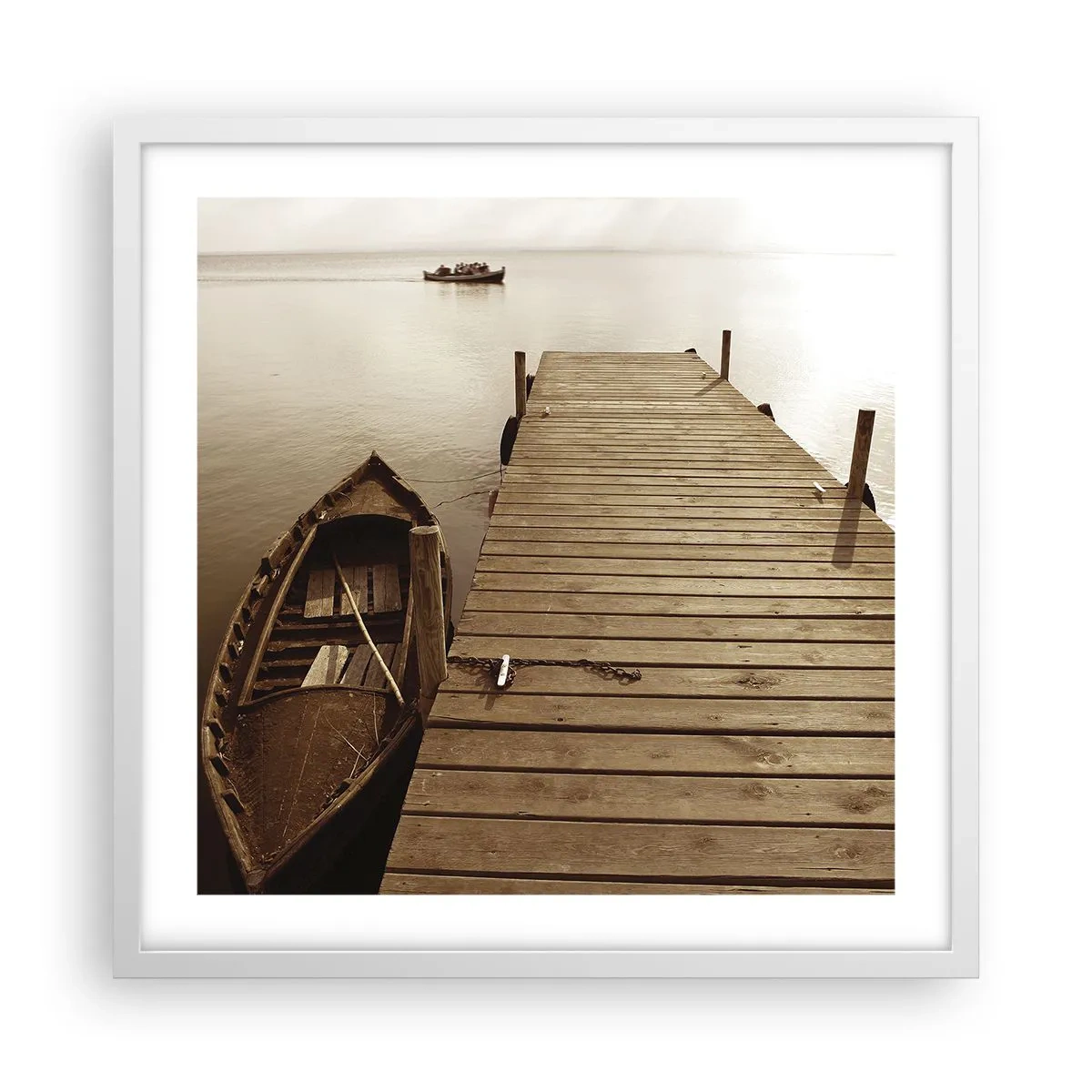 Affiche dans un cadre blanc - Poster - Le grand silence - 50x50 cm