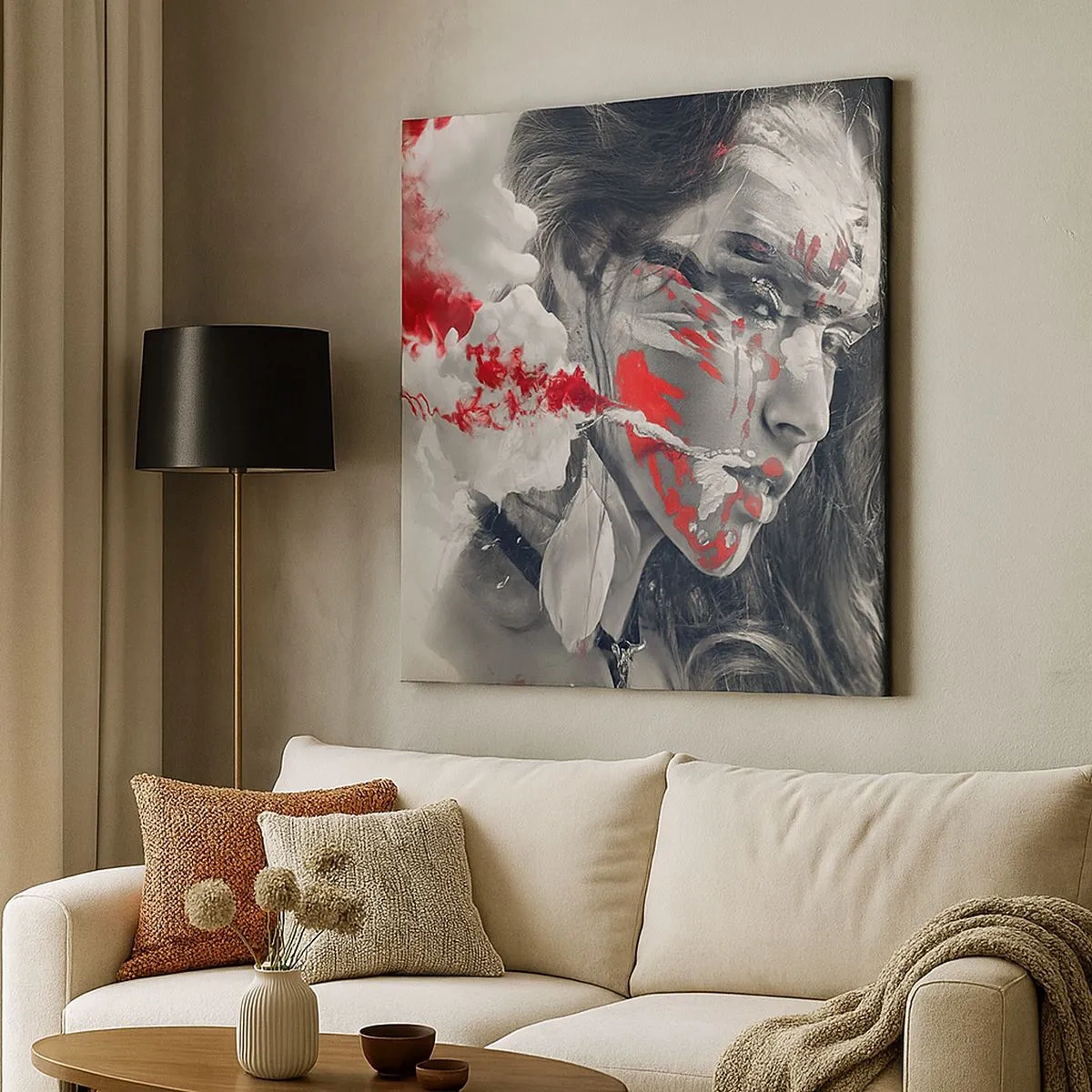 Impression sur toile - Image sur toile - Dans les fumées de l'absurde - 30x30 cm