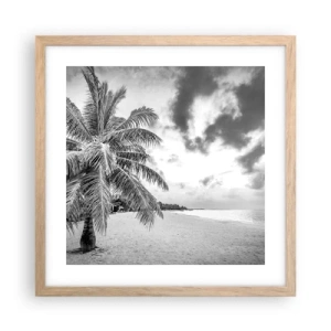 Affiche dans un chêne clair - Poster - Quand tu aspires à la solitude - 40x40 cm