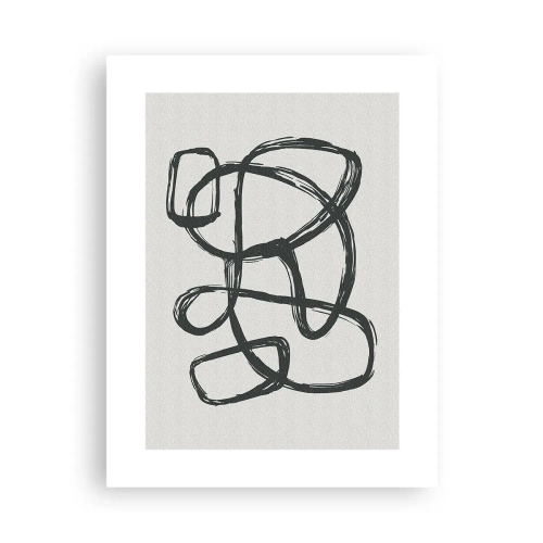 Affiche - Poster - Abstraction en boucle - 30x40 cm