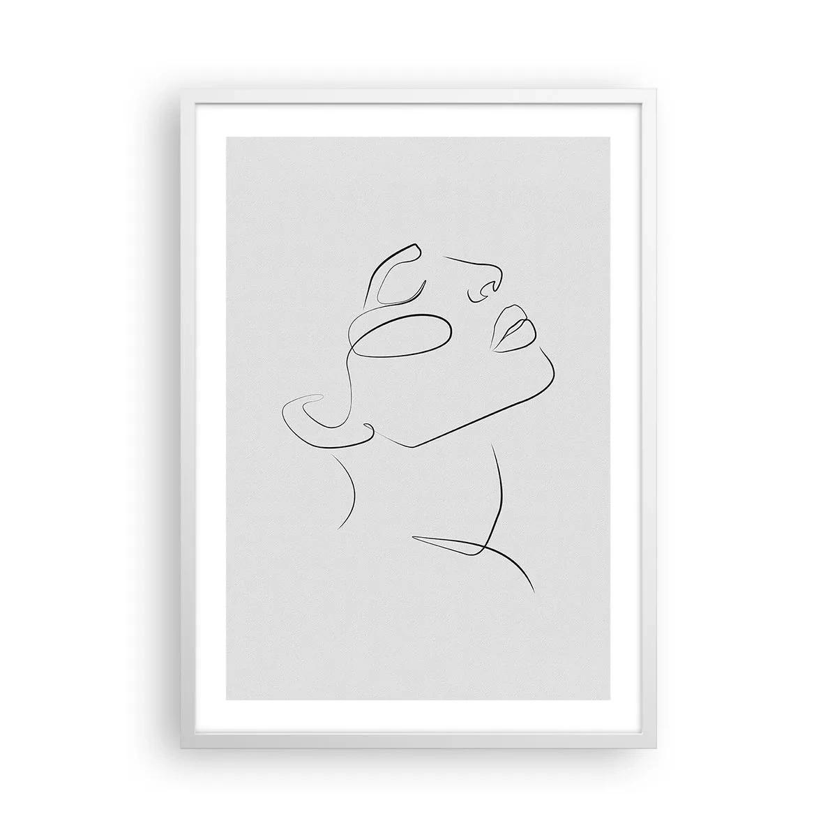 Affiche dans un cadre blanc - Poster - Méandre du rêve - 50x70 cm