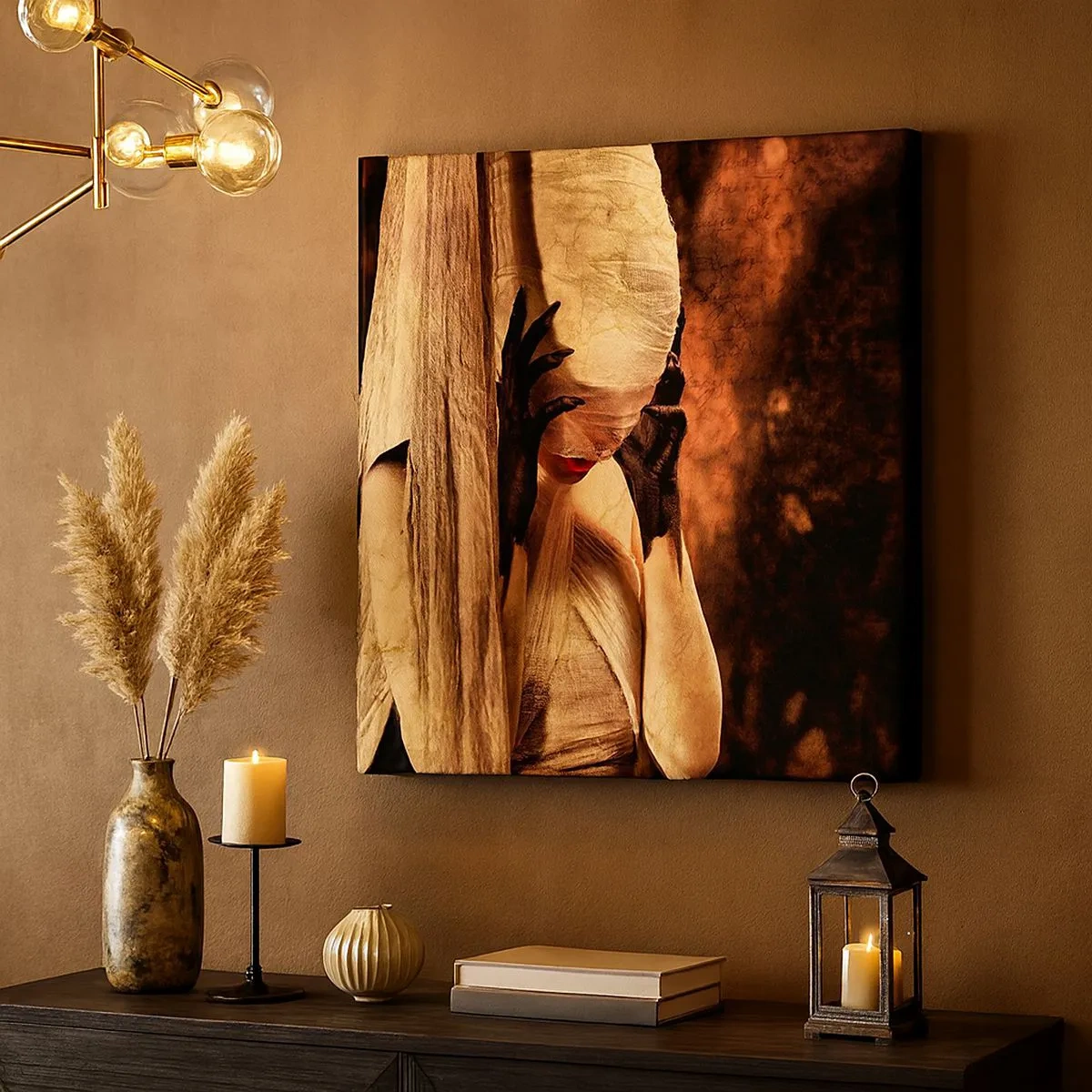 Impression sur toile - Image sur toile - Entre le bon et le mauvais - 30x30 cm