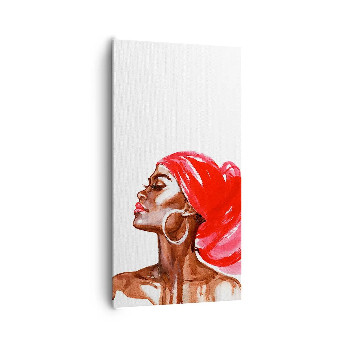 Impression sur toile - Image sur toile - "Les cheveux dans le vent" - 65x120 cm