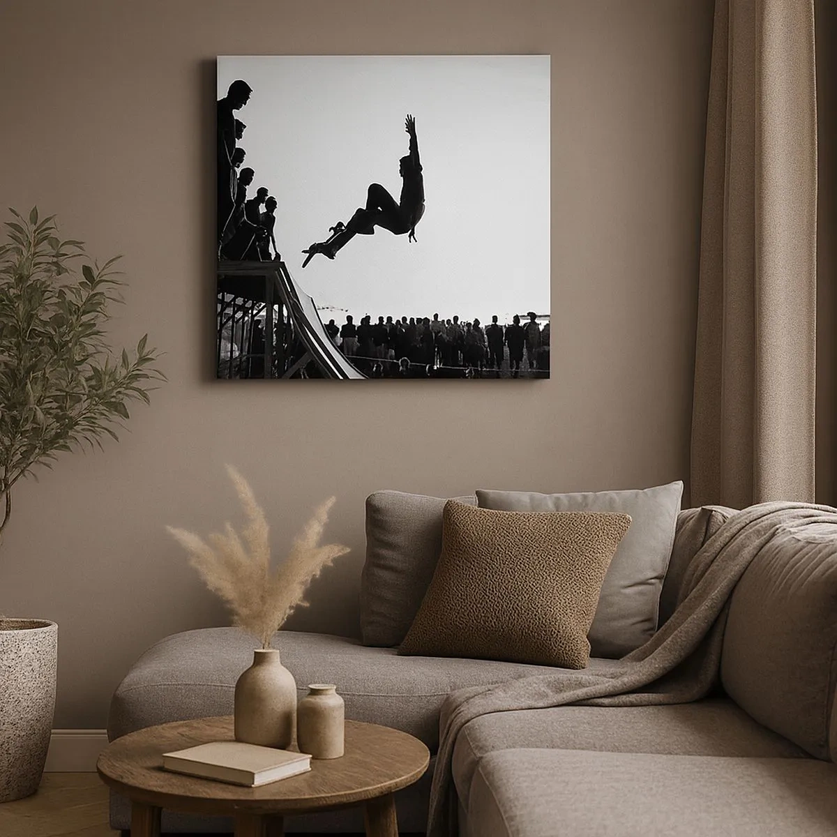 Impression sur toile - Image sur toile - Héros et spectateurs - 30x30 cm