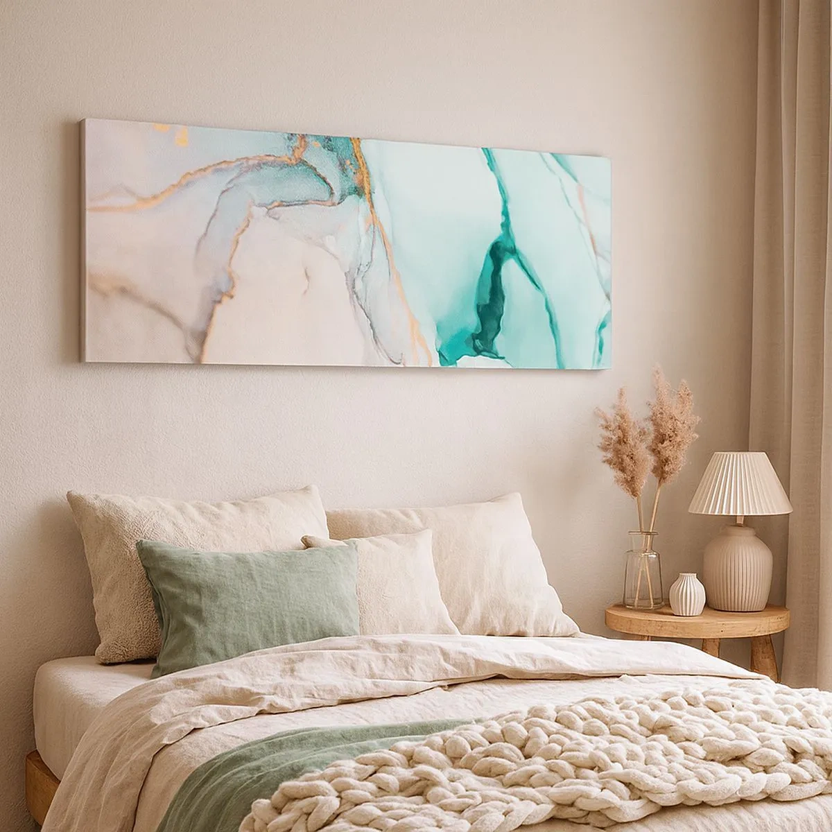 Impression sur toile - Image sur toile - Danse des formes et des couleurs - 100x40 cm