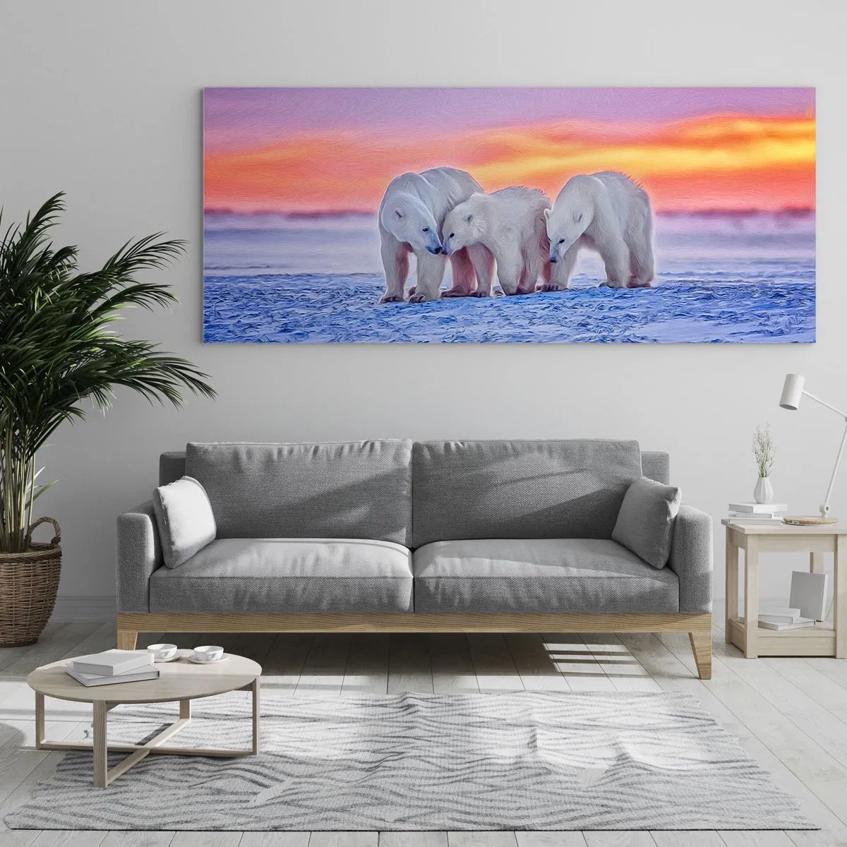 Impression sur verre - Image sur verre - La chaleur familiale suffit - 90x30 cm
